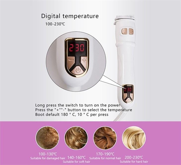 Máy uốn tóc xoay tự động 360 ° điện